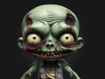 Chibi zombie 3D model
