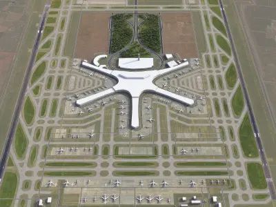 Qingdao - Airport - TAO Low-poly 3D model