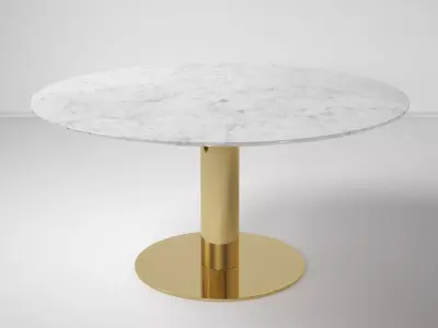 20 round marble table with base 3D model