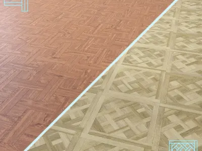 Parquet - Laminate - Wooden floor 2 in 1 Low-poly 3D model 113