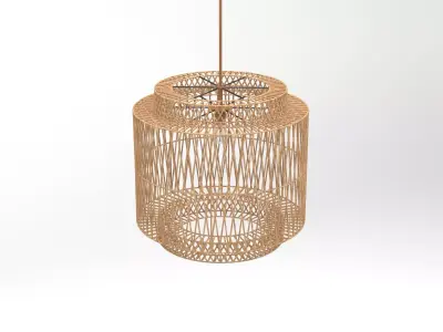 Kolombo Rattan Pendant by The Attic 3D model