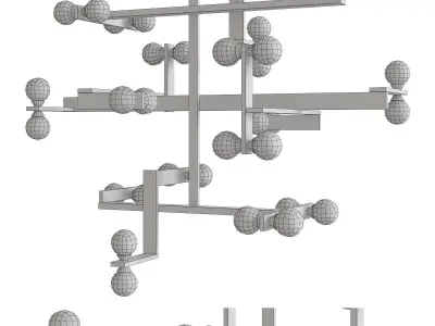 Chandeliers 3d models Collection 10 models Low-poly 3D model 2