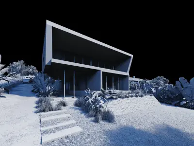 3D Modelling and Lumion 9 Scene RBeach House Complex Low-poly 3D model