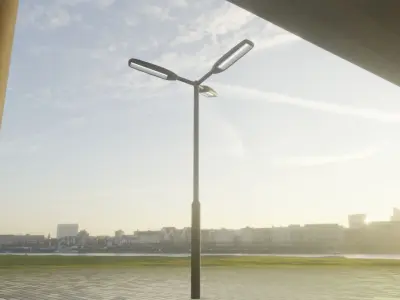 Street Light 11 version 3  3m with pole 3 Low-poly 3D model