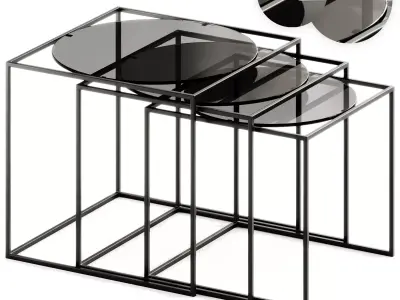Roche Bobois G3 Square metal coffee table 3D model