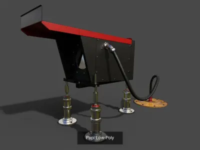 Airport runway lights Collection - Low Poly 3D Model Pack