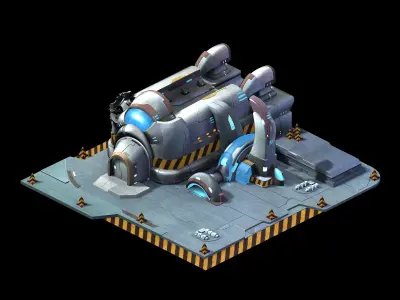 Sci Fi Building-Preparation Center 01 3D model purchase