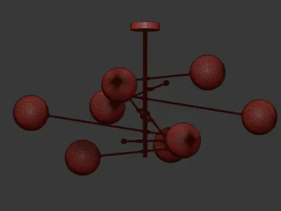 Rd15 8 Arm Pendant Chandelier 3D model