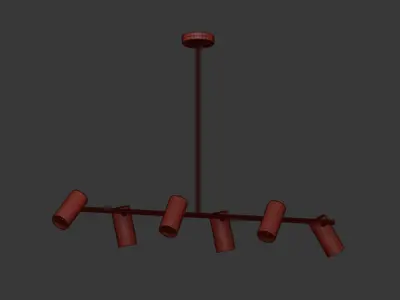 Obie Diner 6 Light Pendant By Made 3D model