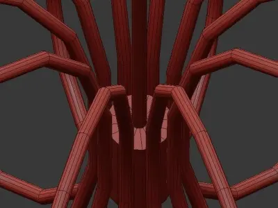 Aretha modern chandelier with six arms 3D model