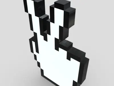 Cursor Hand 7 Low-poly 3D model