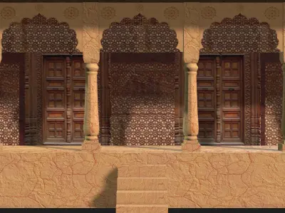 Memorial Mausoleum Kusum Sarovar 3D model
