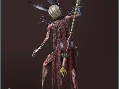 Dead Shaman Light Version Low-poly 3D model