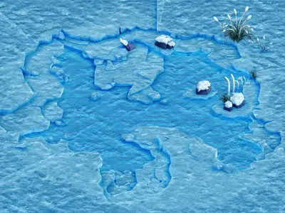 Deep in the Snowy Mountains - Lake 32 3D model