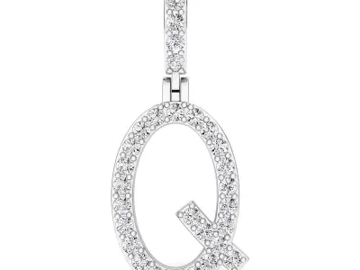 Alphabet Q-letter single row pendant 3D print model
