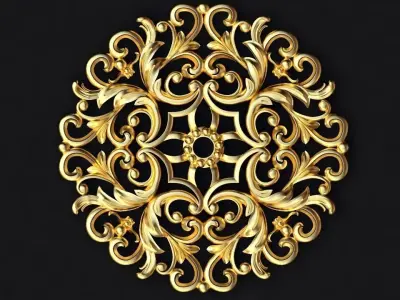 rosette dekor 3D model 40