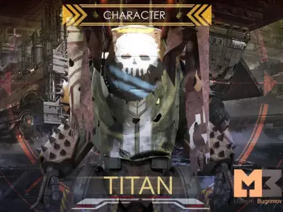 SCI-FI Characters 02 TITAN Low-poly 3D model