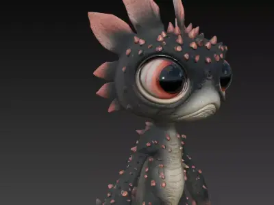 Mousuntro Spiky Alien Creature 3D print model