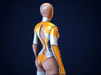 Droid Low-poly 3D model