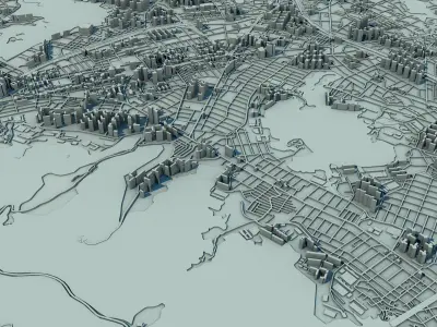 Busan City South Korea 3D print model