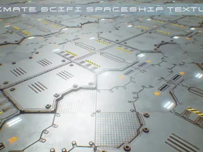 PBR Sci-Fi Spaceship Texture 61 Low-poly 3D model