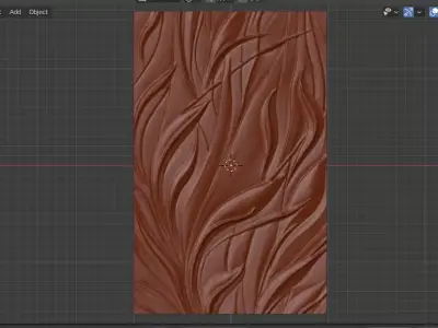 Modern floral Relief Panel Wall Decor Set STL Mural CNC 353 3D model