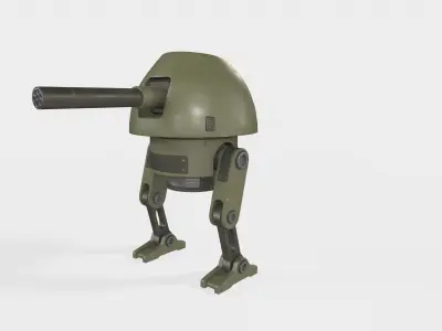 Lowpoly rigged mecha Low-poly 3D model