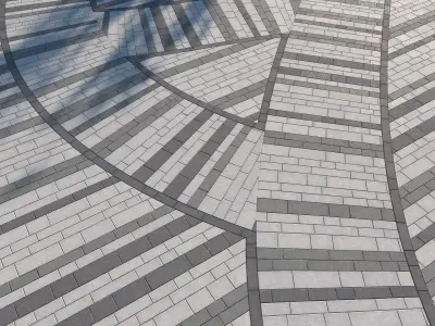 8k Large Area Linear concrete paving 01 - 3 variations Texture