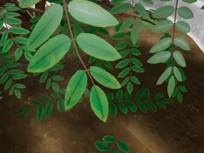 Street plant Low-poly 3D model