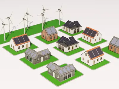 -Sustainable Village- 3D model