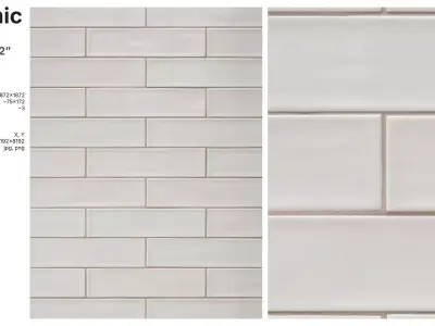 Subway Tile in Running Bond Layout Texture