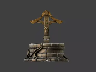 Forest Well Low-poly 3D model