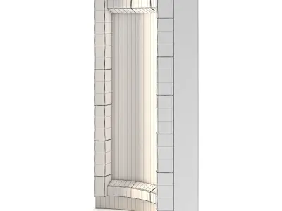 Dungeon Wall Corner Inside 3D model