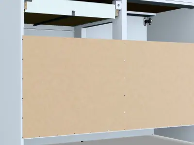 KNOXHULT Base cabinet with doors and drawer Low-poly 3D model