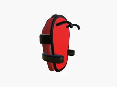 SciFi Backpack C07 Red - Fashion Character Design Low-poly 3D model