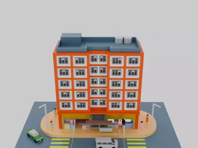 Hong Kong Building Pack 4 3D model