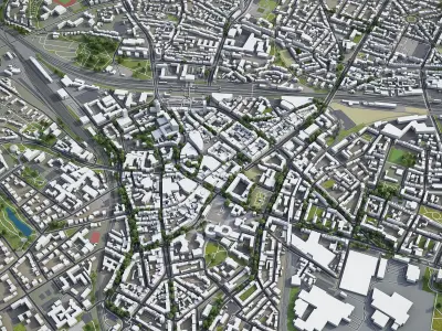 Bochum - City 3D Model Low-poly 3D model
