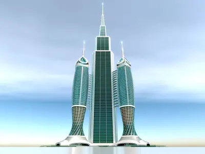 Futuristic Building Concept V1-03 3D model