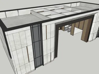 Main entrance of colony architecture graduation thesis  3D model