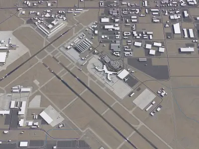Tucson - Airport - TUS Low-poly 3D model