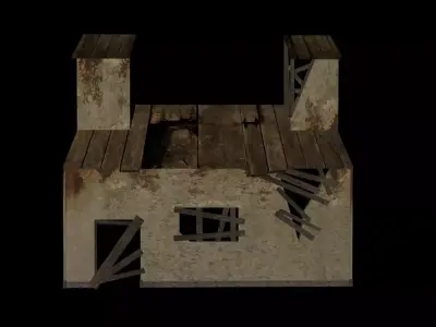 Low poly model of MMO House 5 3D model