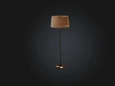 Realistic Floor Lamp Low-poly 3D model