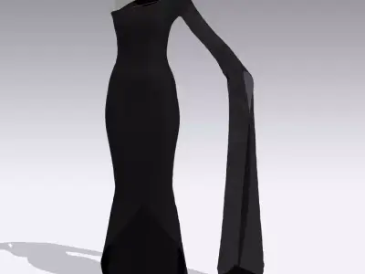 DRESS DRESS one shoulder 3D model