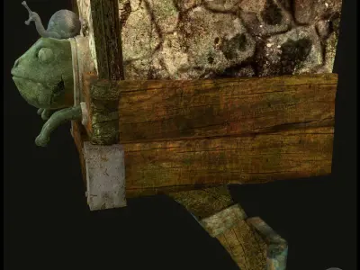 House Balcony stylized Low-poly 3D model