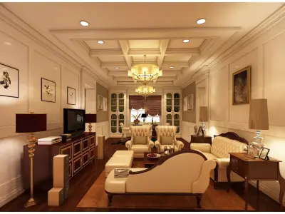 Second floor hall 3D model