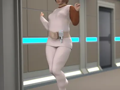 Moonbase Alpha Uniform for La Femme 2 for Poser 3D model