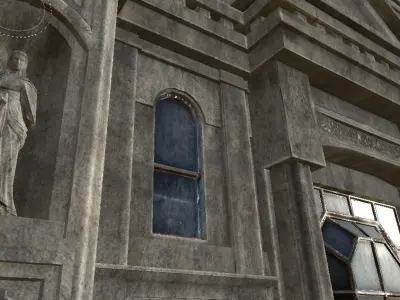 Entrance Theatre Low-poly 3D model