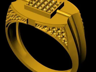 Diamond Ring for Women 3D print model 33