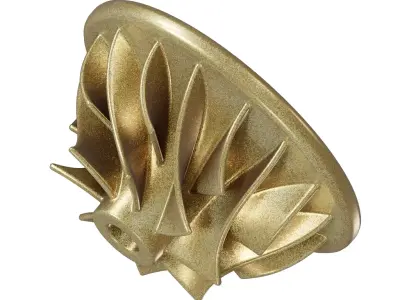 Brass Centrifugal Pump Impeller 3D model