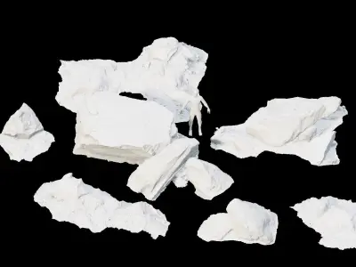 Rock stone sandstone Scans - 3D PBR Low Poly Pack 3D model